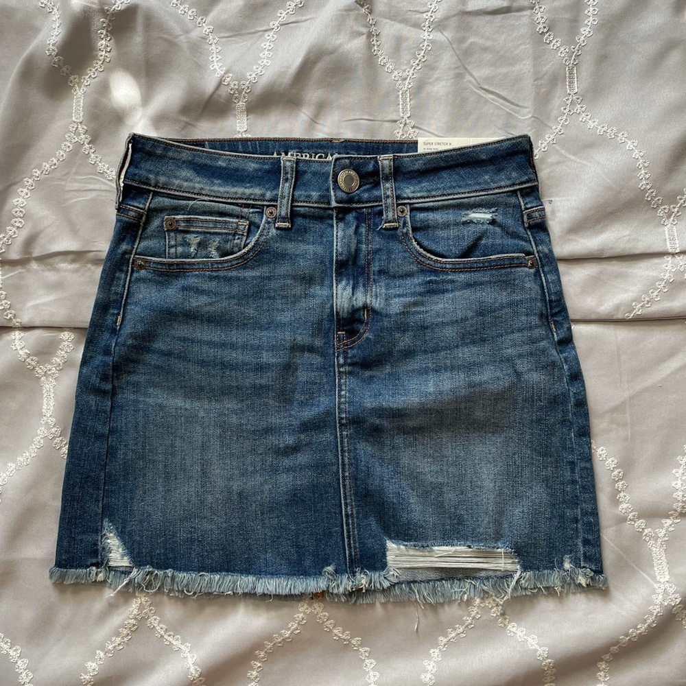 american eagle jean skirt, size 2